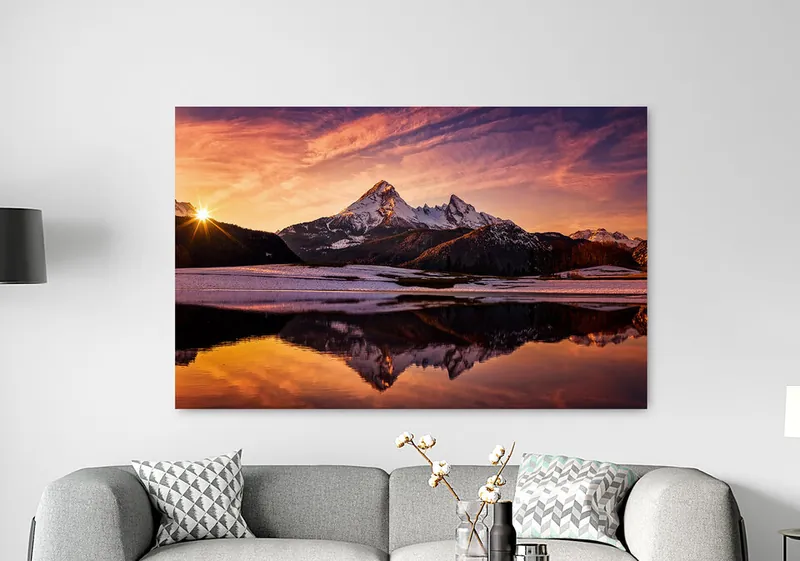 Wandbild auf Alu-Verbundplatte im Wohnraum